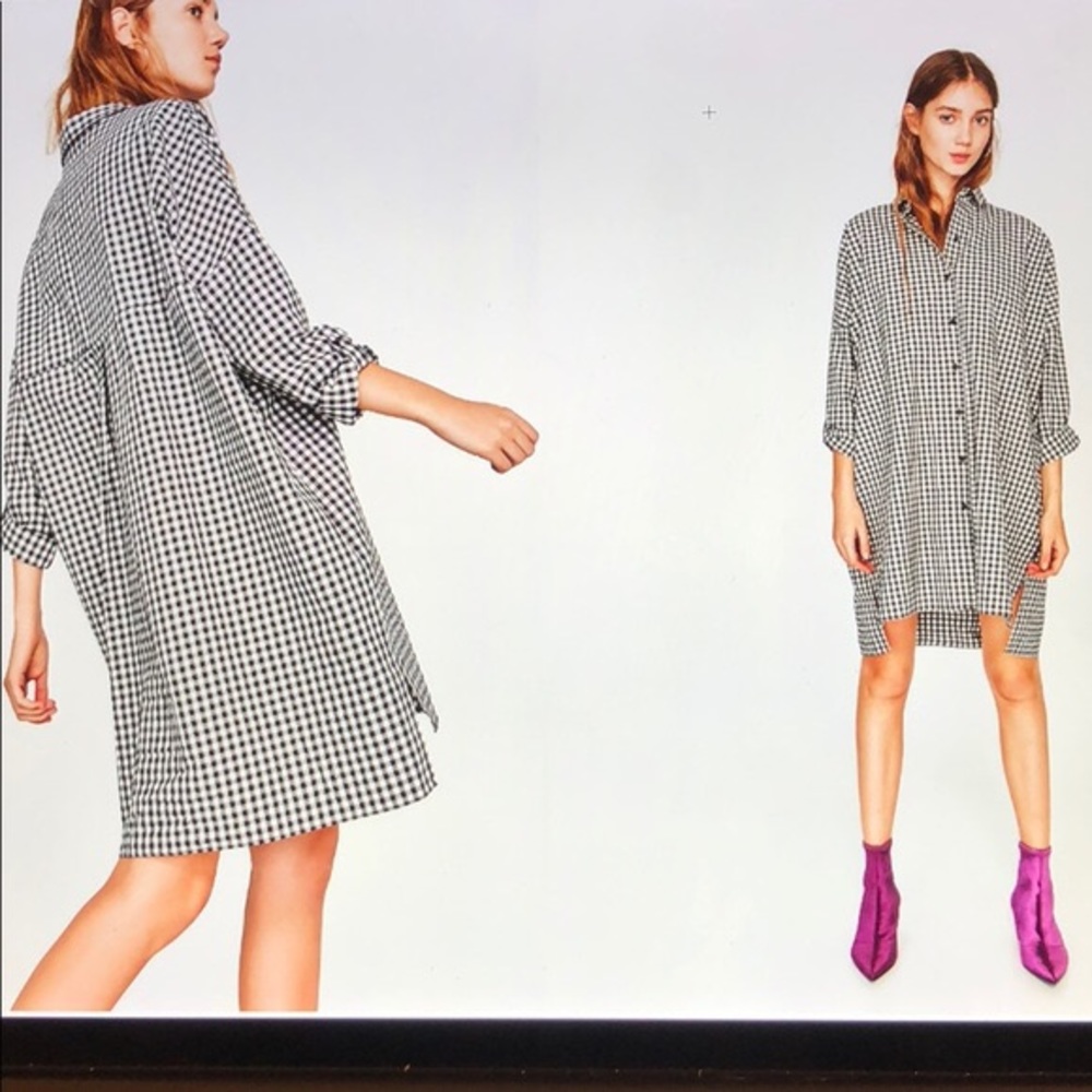 Zara Trafaluc Gingham Shirtdress